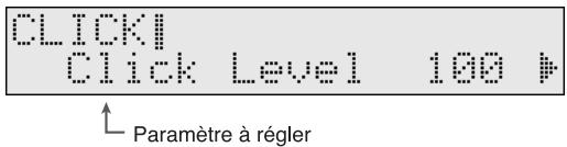 CLICK Click Level 100 # Paramètre à régler
