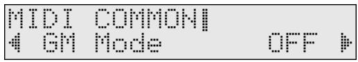 MIDI COMMON! ↑ 6M Mode OFF ↑