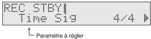 REC STBYI Time Sig 4/4 # Paramètre à régler