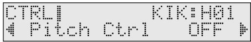 CTRL KIK:HO1 ↓ Pitch Ctrl OFF ↓