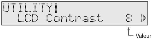 UTILITY! LCD Contrast 8 # Valeur