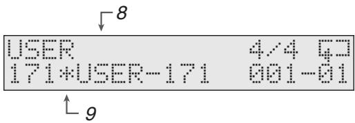 ↓8 USER 4/4 02 1?1*USER-1?1 001-01 ↑9