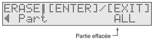 ERASEI [ENTER]/[EXIT] 4 Part ALL Partie effacée ↑