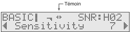Témoin BASIC↓ → SNR:H02 ← Sensitivity → ?