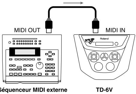 MIDI OUT MIDI IN Séquenceur MIDI externe Roland TD-6V