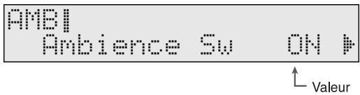 AMB Ambience Sw ON # Valeur