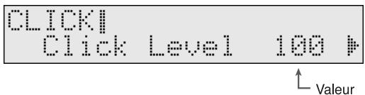 CLICK! Click Level 100 # ↑ Valeur