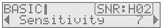 BASIC SNR: H02 4 Sensitivity 7 4