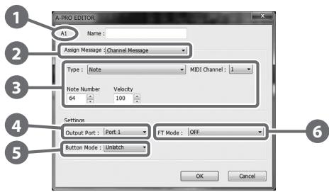 ROLAND CAKEWALK A-300PRO - Fenêtre d'affection de message - 1