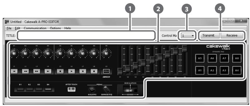 ROLAND CAKEWALK A-300PRO - Fenêtre principale - 1