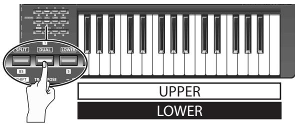 ROLAND CAKEWALK A-300PRO - Superposition de deux sons (DUAL) - 1
