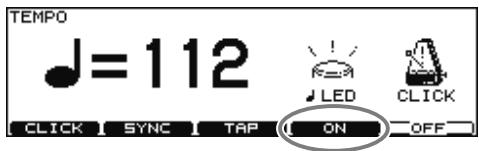 ROLAND V-STAGE TD-12KX - Utiliser un femoin comme indicateur de tempo - 1