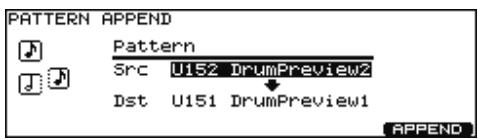 ROLAND V-STAGE TD-12KX - Appuyez sur [F2 (APPEND)] - 1
