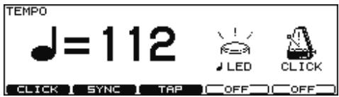 ROLAND V-STAGE TD-12KX - Appuyez sur [TEMPO] - 1