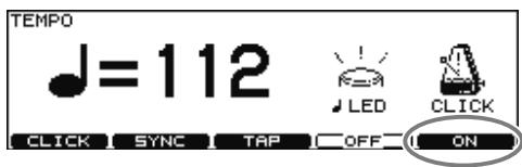 ROLAND V-STAGE TD-12KX - Lancer et arrêter le métronome (click on/off) - 1
