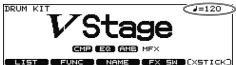 ROLAND V-STAGE TD-12KX - Assigner un TEMPO à chaque kit [F2 (TEMPO)] - 3