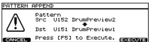ROLAND V-STAGE TD-12KX - Appuyez sur [F5 (APPEND)] - 1