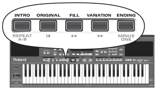 INTRO ORIGINAL FILL VARIATION ENDING REPEAT A-B MINUS ONE Roland EXR-51