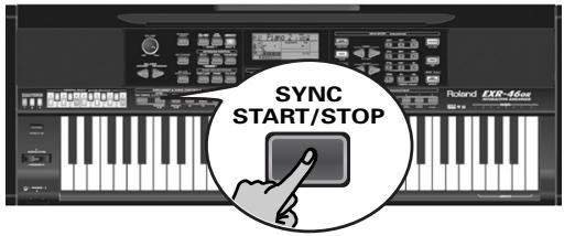 ROLAND EXR-46OR - Démarrage automatique de la reproduction (sync start &amp; stop) - 1