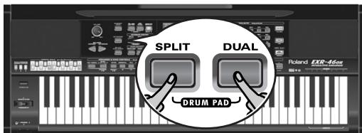 ROLAND EXR-46OR - Utiliser la fonction drum pad - 1