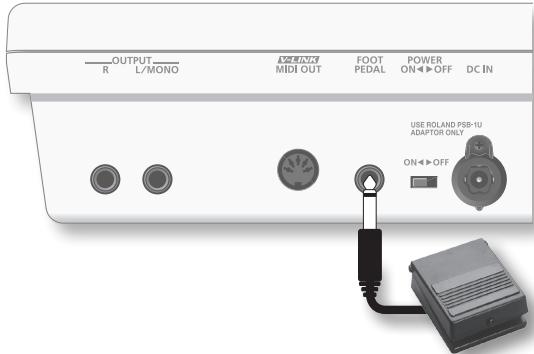 OUTPUT R L/MONO MIDI OUT FOOT PEDAL POWER ON OFF DC IN USE ROLAND PSB-1U ADAPTOR ONLY ON OFF