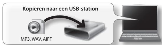 Kopiëren naar een USB-station MP3, WAV, AIFF