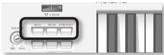 D BEAM VOLUME MIN PITCH FILTER ASSIGNABLE MAX