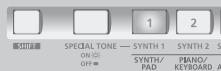 ROLAND LUCINA AX-09 - Tenete premuto il pulsante [TRANSPOSE], quindi premete il pulsante OCTAVE [+]/[-] per impostare il valore desiderato. - 3