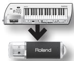 ROLAND LUCINA AX-09 - Sauvegarde des paramètres de l'appareil Lucina AX-09 sur une carte mémoire USB - 1