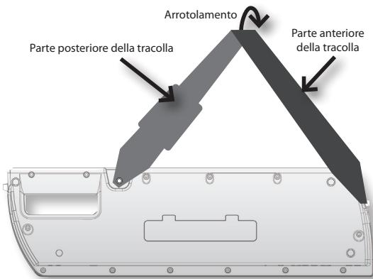 Arrotolamento Parte posteriore della tracolla Parte anteriore della tracolla
