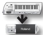 ROLAND LUCINA AX-09 - Een back-up van de Lucina AX-09 instellingen opslaan op het USB-geheugen - 1