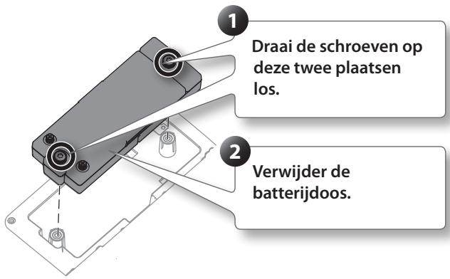 ROLAND BA-55 - De batterijdoos verwijden - 1