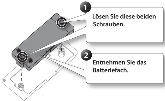 ROLAND BA-55 - Herausnehmen des Batteriefachs - 1