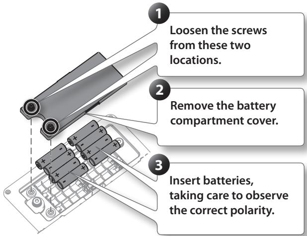 ROLAND BA-55 - Installing Batteries - 1