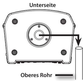 ROLAND BA-55 - Setzen Sie das obere Rohr in die Öffnung am BA-55 ein. - 1