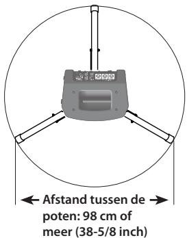 ROLAND BA-55 - Draai de statiefknop los en open het statief. - 1