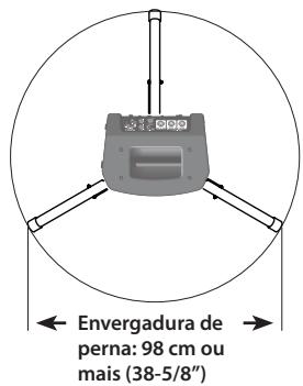 ROLAND BA-55 - Solte o botão do tripé e abra-o. - 1