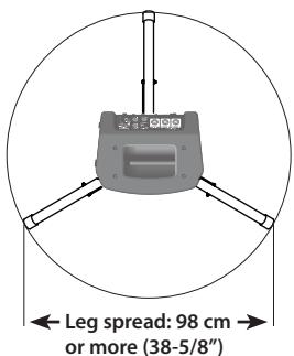 ROLAND BA-55 - Loosen tripod knob and open the tripod. - 1