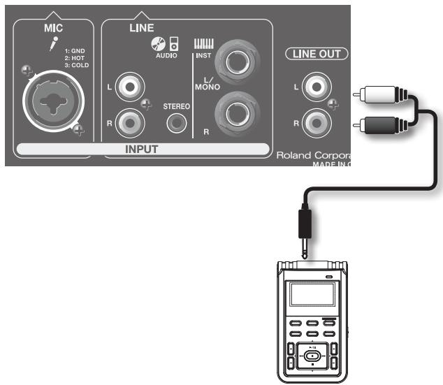 ROLAND BA-55 - Wiedergeben von Klang über ein anderes System - 2