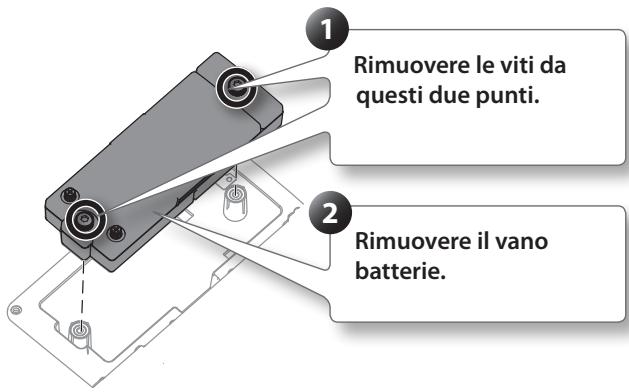 ROLAND BA-55 - Rimozione del vano batterie - 1