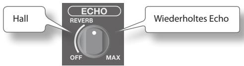 ROLAND BA-55 - Hinzufügen von Echo oder Hall zum Klang des Mikrofons - 2
