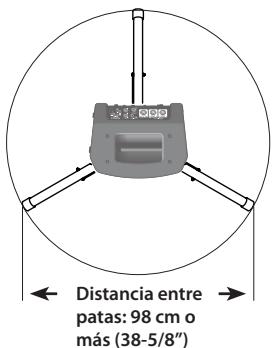 ROLAND BA-55 - Afloje el mando del tripode para abrirlo. - 1