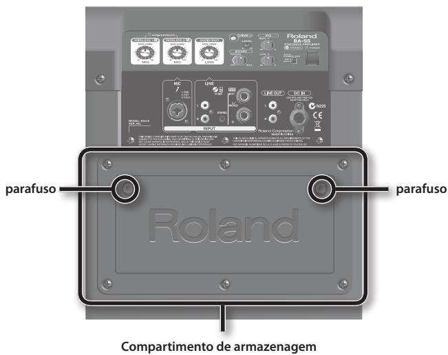 ROLAND BA-55 - Armazenagem do Microfone e do Adaptador AC - 1