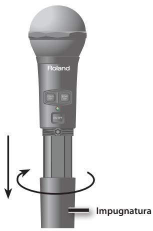 ROLAND BA-55 - Inserimento delle batterie - 1