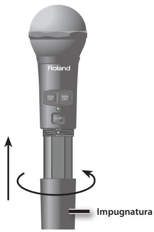 ROLAND BA-55 - Inserimento delle batterie - 3