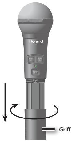 ROLAND BA-55 - Einsetzen der Batterien - 1
