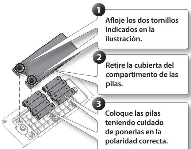 ROLAND BA-55 - Colocacion de las pilas - 1