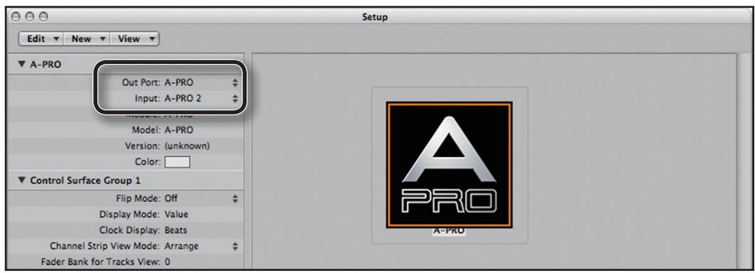ROLAND A-500PRO-R - Pas de pilotage en appuyant sur les boutons de l'A-PRO (Logic Pro ou Logic Express) - 1