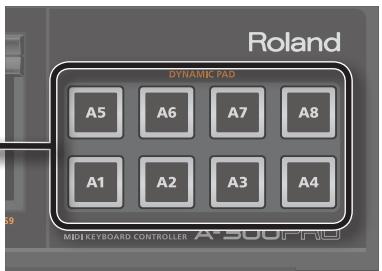 Roland DYNAMIC PAD A5 A6 A7 A8 A1 A2 A3 A4 MIDIKEYBOARD CONTROLLER A*500FPG