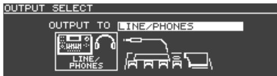 OUTPUT SELECT OUTPUT TO LINE/PHONES